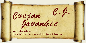 Cvejan Jovankić vizit kartica